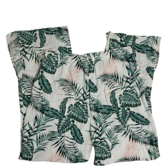 C&C California Palm Print Linen Beach Pants - Picture 2 of 4